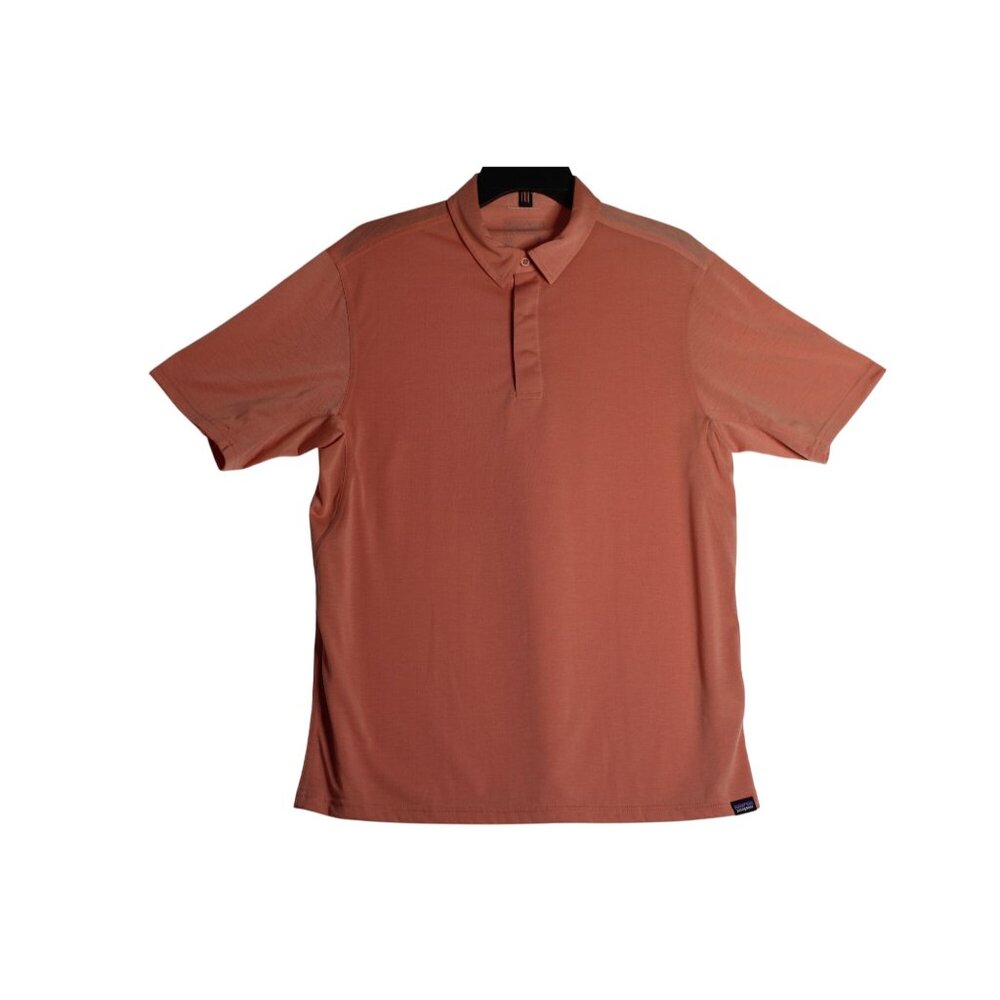 Patagonia Salmon Short Sleeve Polo Shirt Men's Medium